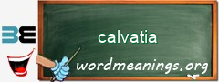 WordMeaning blackboard for calvatia